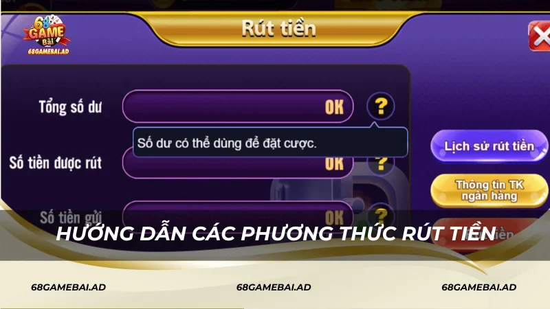 Hướng dẫn các phương thức rút tiền