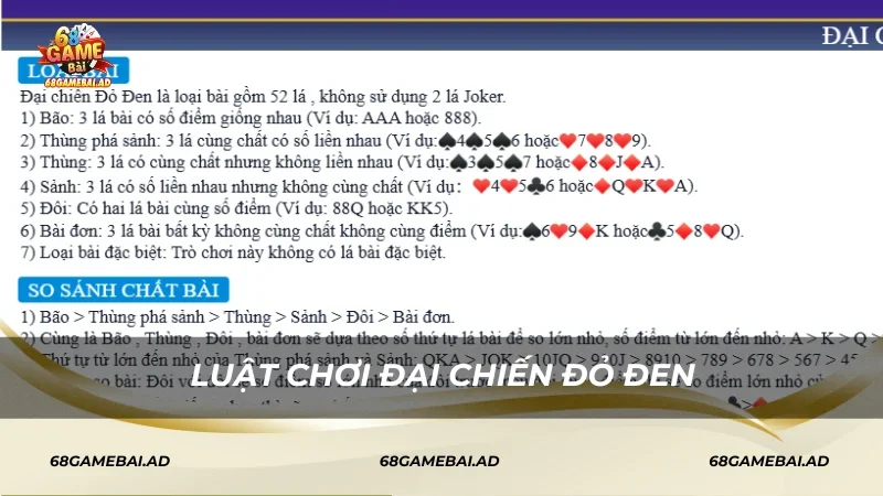 Luật chơi Đại chiến đỏ đen