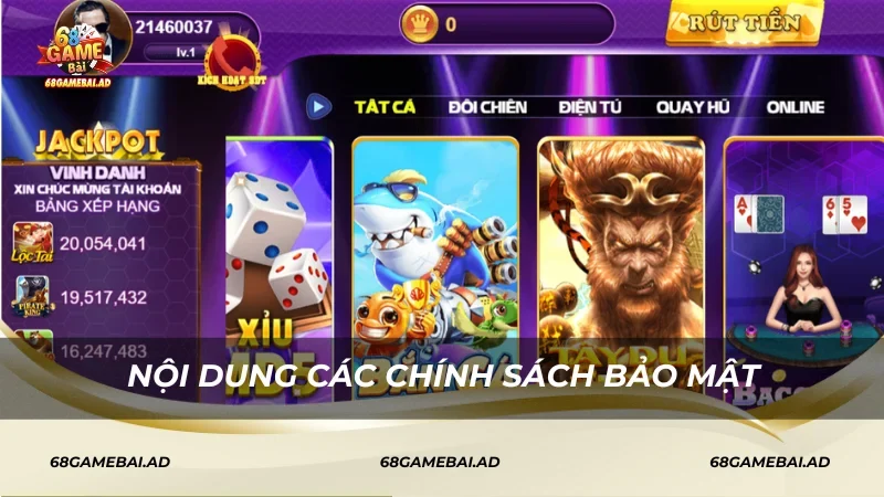 Nội dung chính sách bảo mật